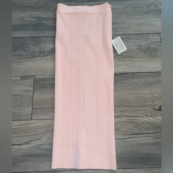 Hervé Léger Bandage Variegated Rib Skirt size XXS Midi Stretch Knit NWT - Picture 3 of 9